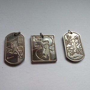 lot of 3 Tiffany & Co. Sterling Silver  Marathon Pendant